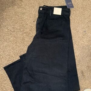 Black Denim wide leg Jeans